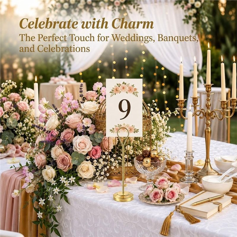 [A92P!】 Sturdy Photo Picture H - огляд і ціна Table Number Gold