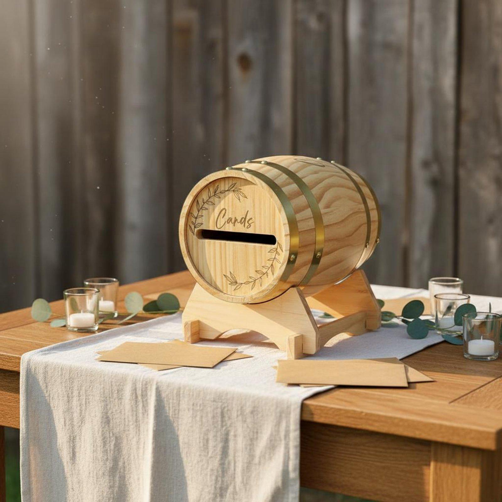 Large Wooden Card Box with Slo - огляд і ціна Wedding Card Box