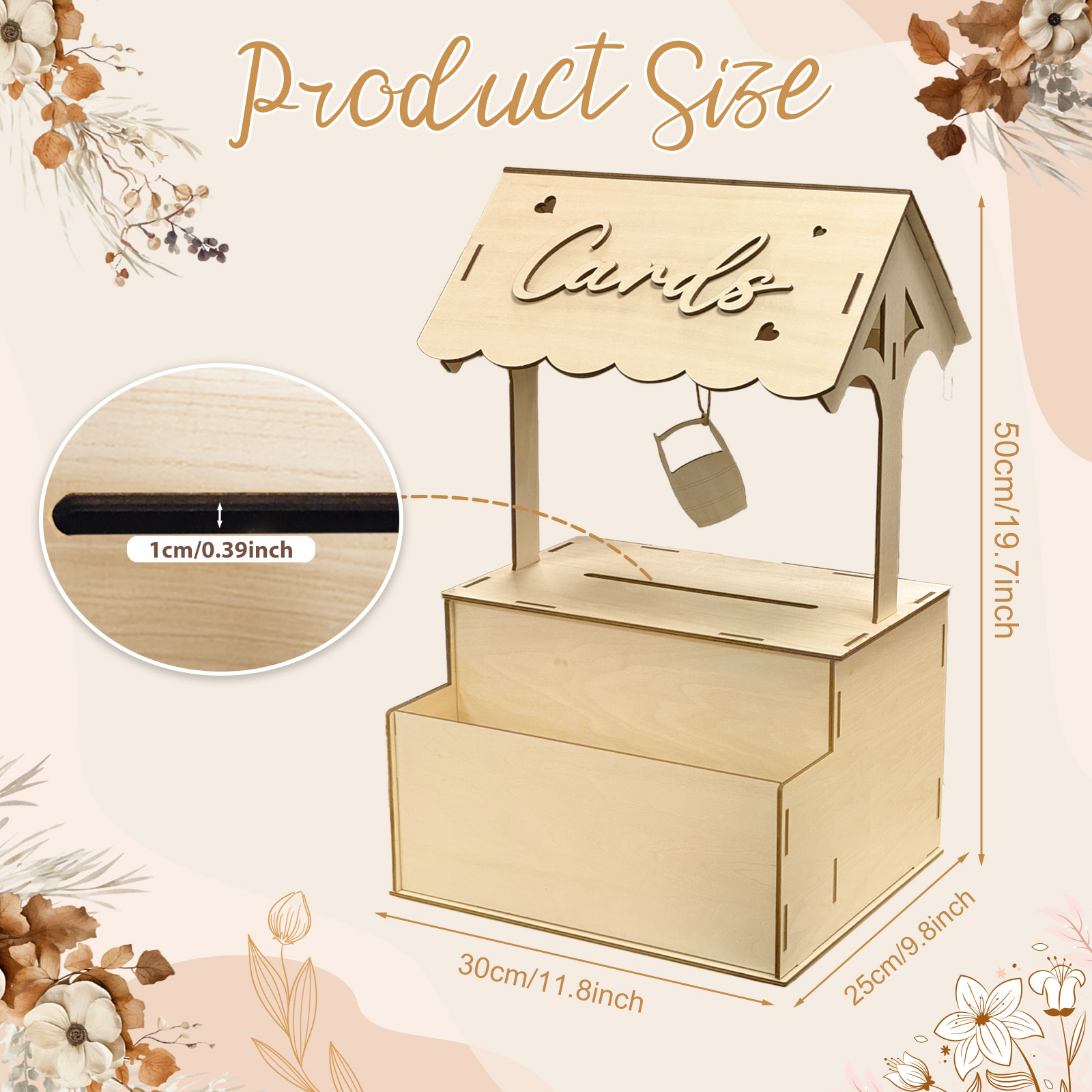 OurWarm Flower Groove Wishing  - огляд і ціна Wedding Card Box