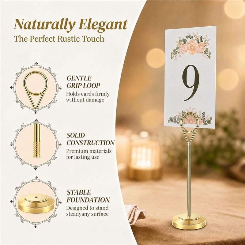 LLCS-12Pcs Gold Table Number H - огляд і ціна Table Number Gold