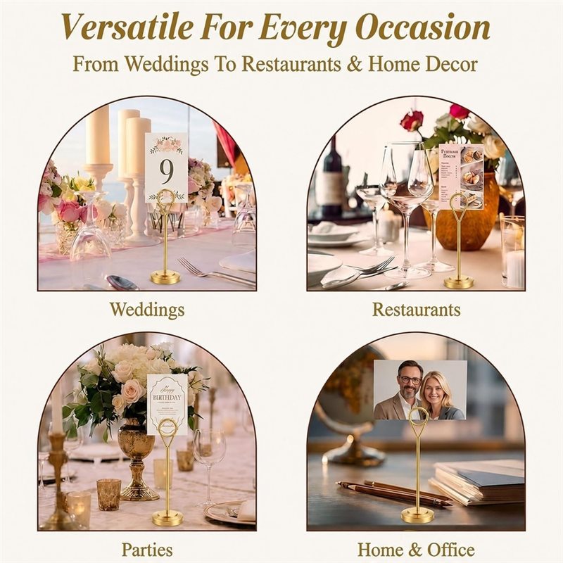 LLCS-12Pcs Gold Table Number H - огляд і ціна Table Number Gold