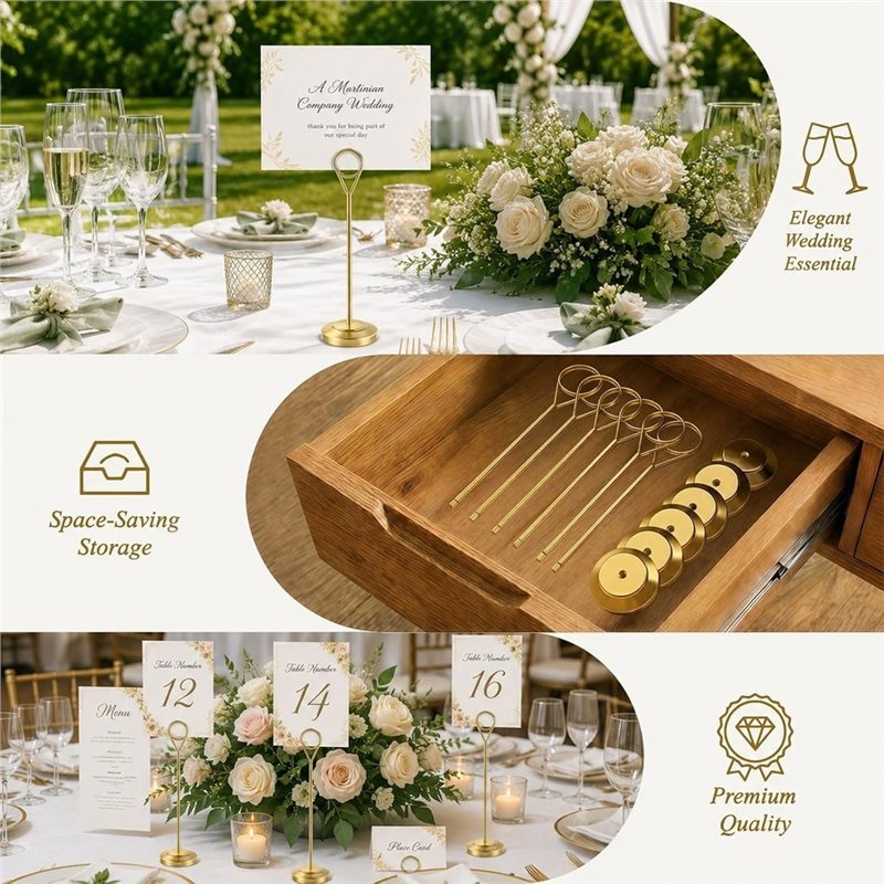 LLCS-12Pcs Gold Table Number H - огляд і ціна Table Number Gold