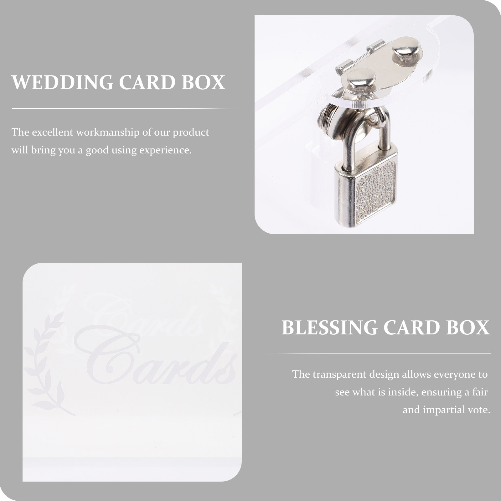 Acrylic Transparent Wedding Ca - огляд і ціна Wedding Card Box